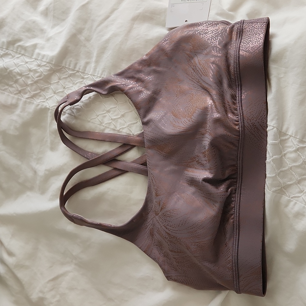 NWT Lululemon Energy Bra Special Edition SHINE, Purple, Size 8